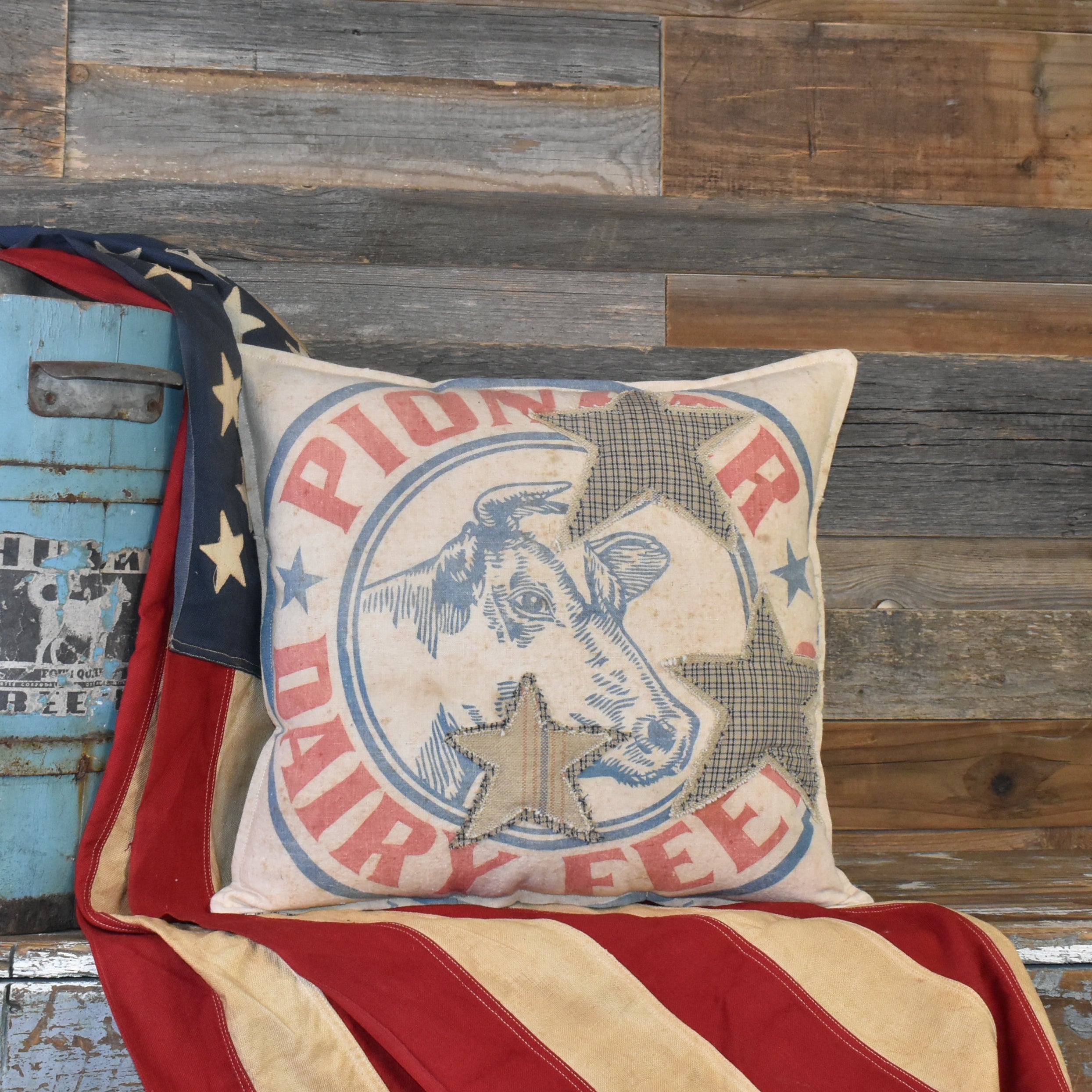 Vintage Feed Sack Decorative Pillows | Southern Glory Goods & Co