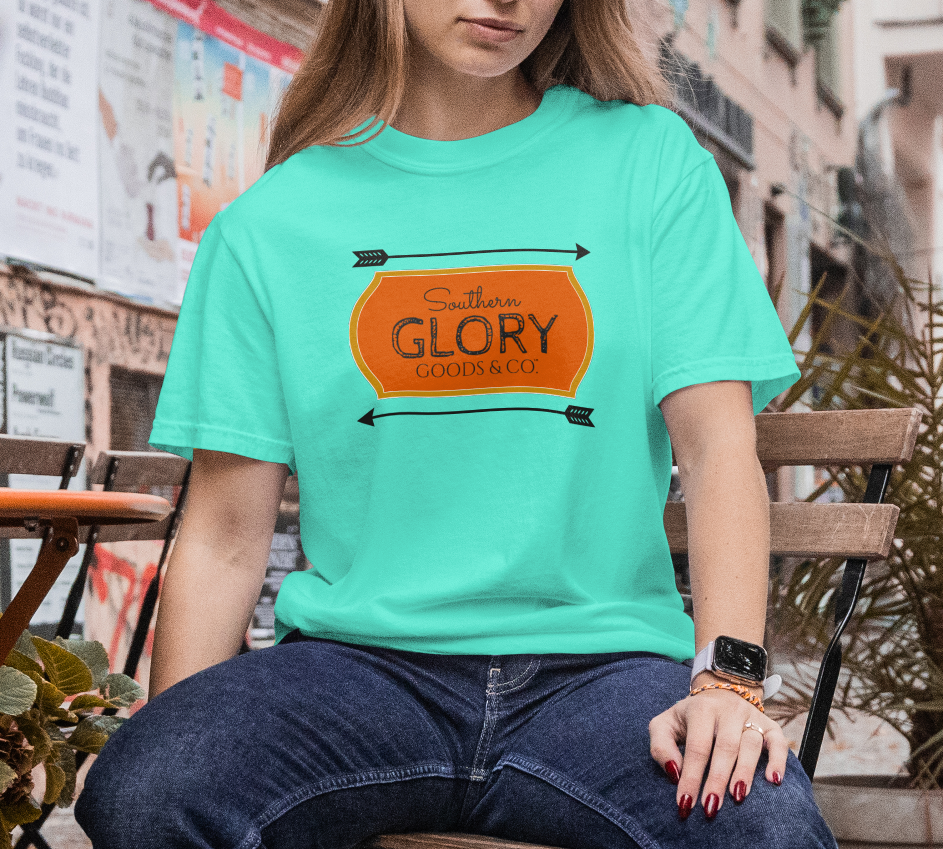 Southern Glory Logo Tee Blue Teal