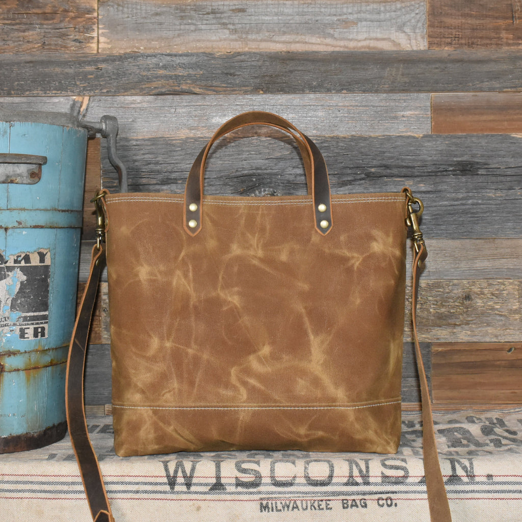 Vintage Quilt + Vintage Georgia Pennant Waxed Canvas Tote