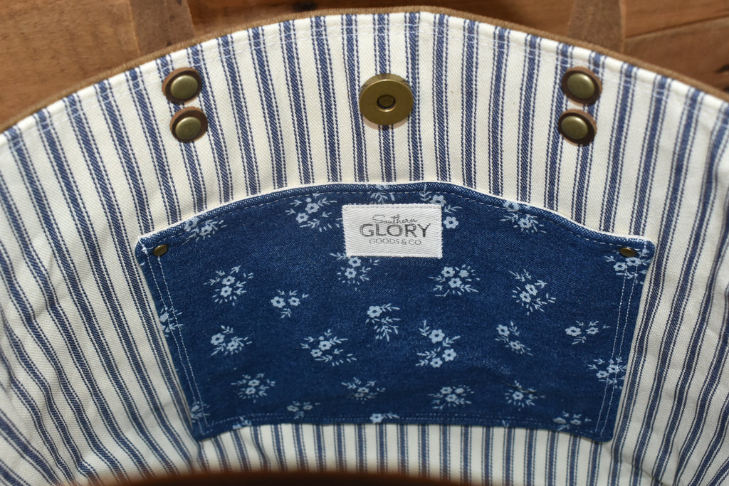 Vintage Quilt + Vintage Georgia Pennant Waxed Canvas Tote