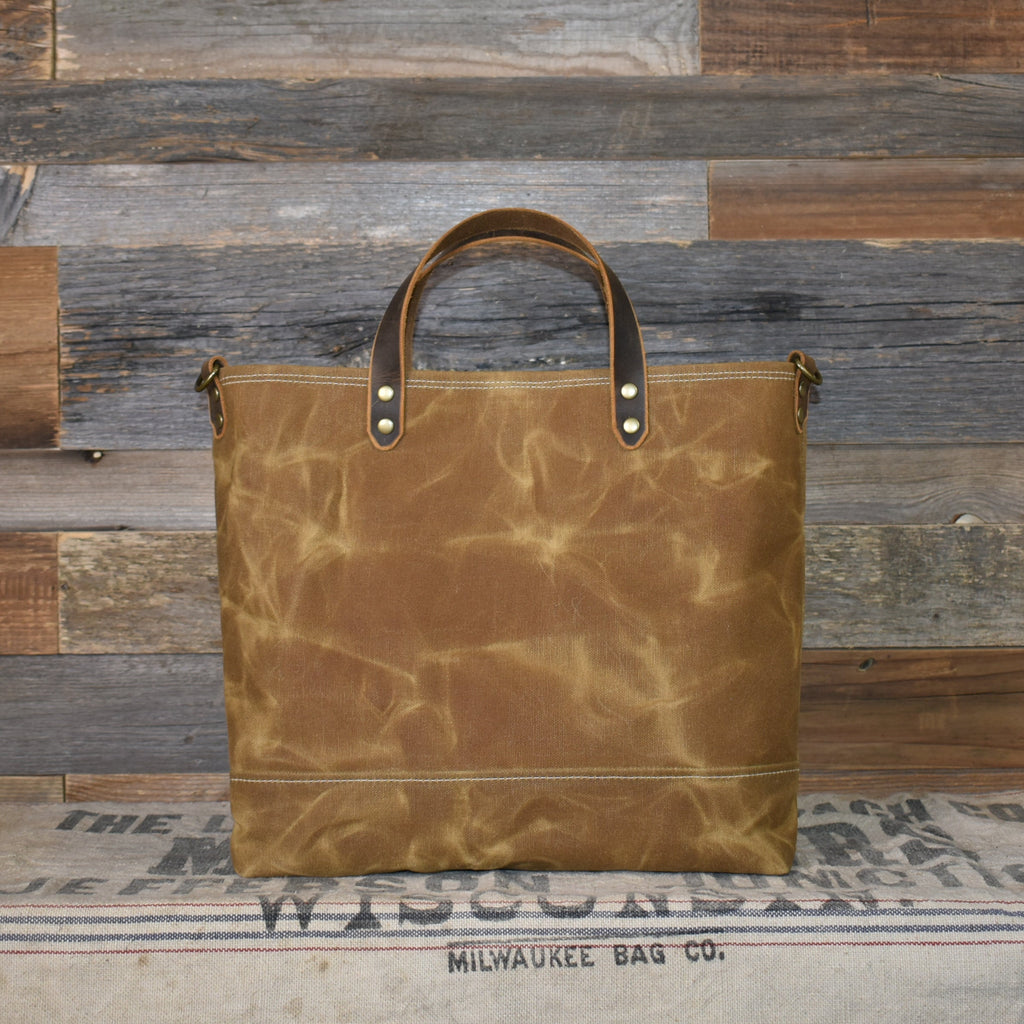 Antique Sunflower Quilt + Waxed Canvas Tote