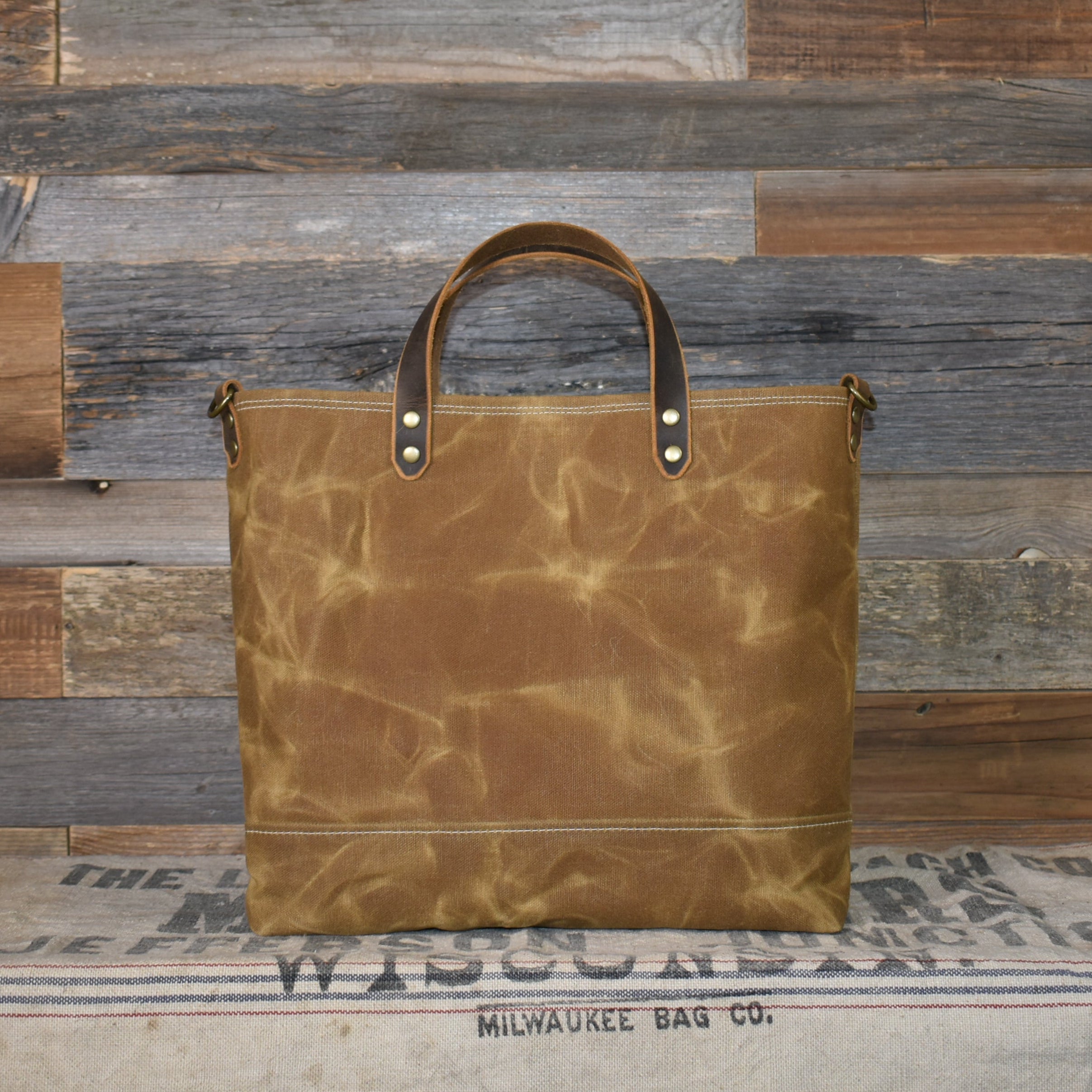 Antique Sunflower Quilt + Waxed Canvas Tote