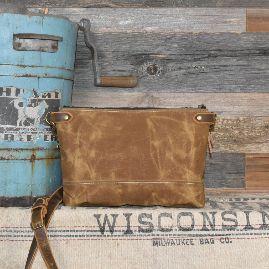 Antique Sunburst Quilt + Waxed Canvas Purse