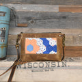 Vintage Grandmother's Flower Garden Quilt + Waxed Canvas Purse