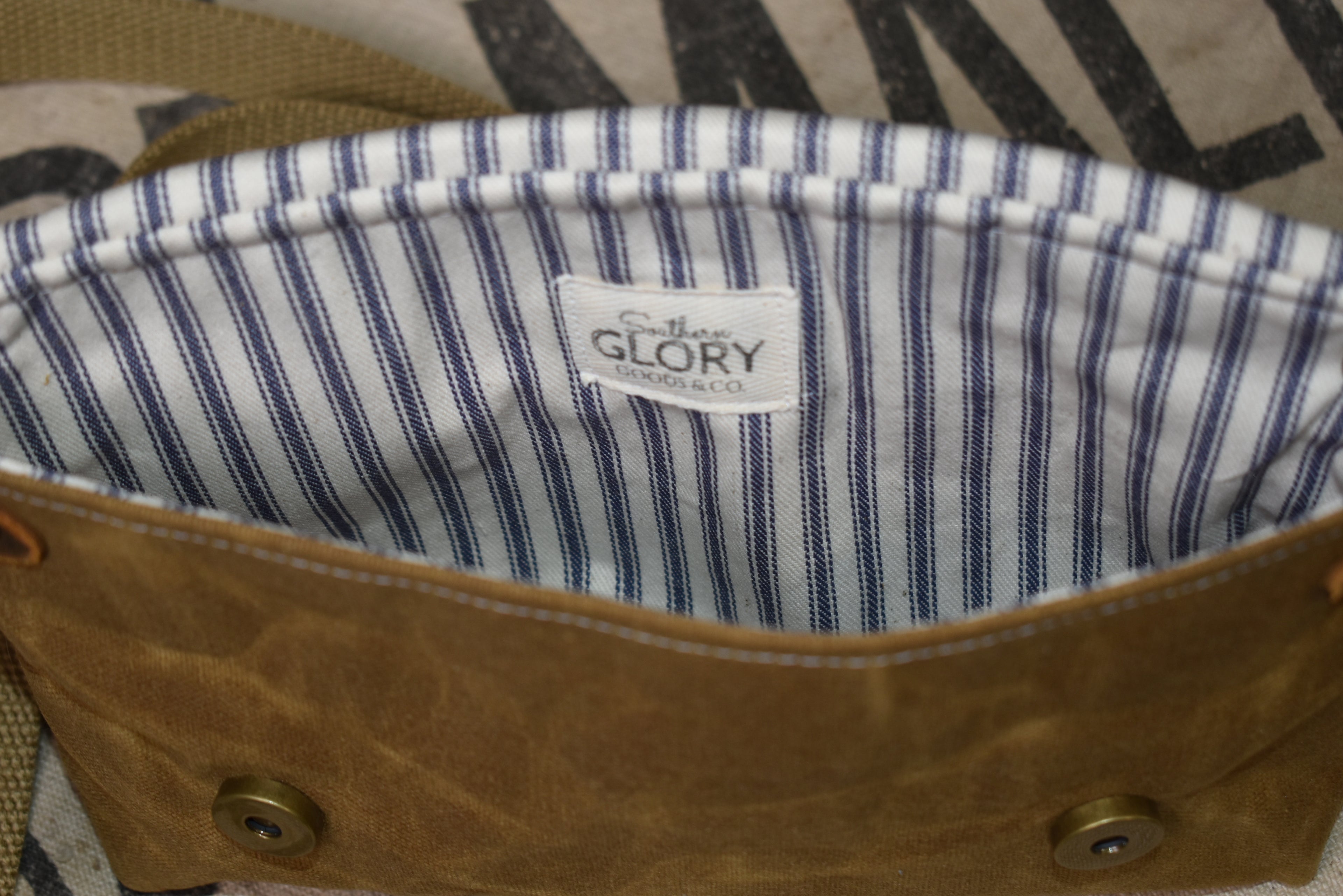 Antique Quilt + Vintage Nebraska Patch + Waxed Canvas Sling Bag