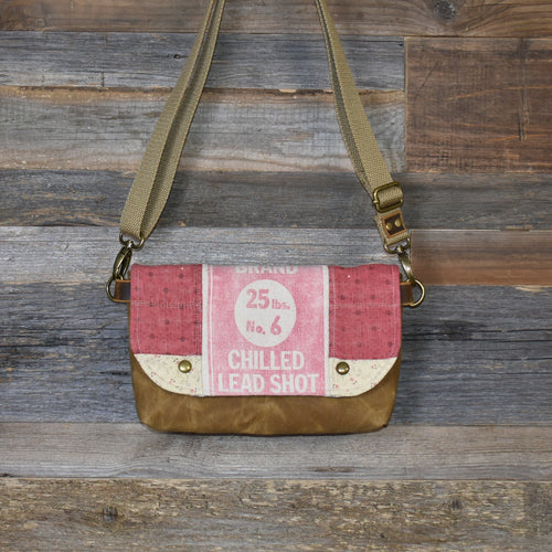 Antique Quilt + Vintage Lead Shot Bag + Waxed Canvas Sling Bag