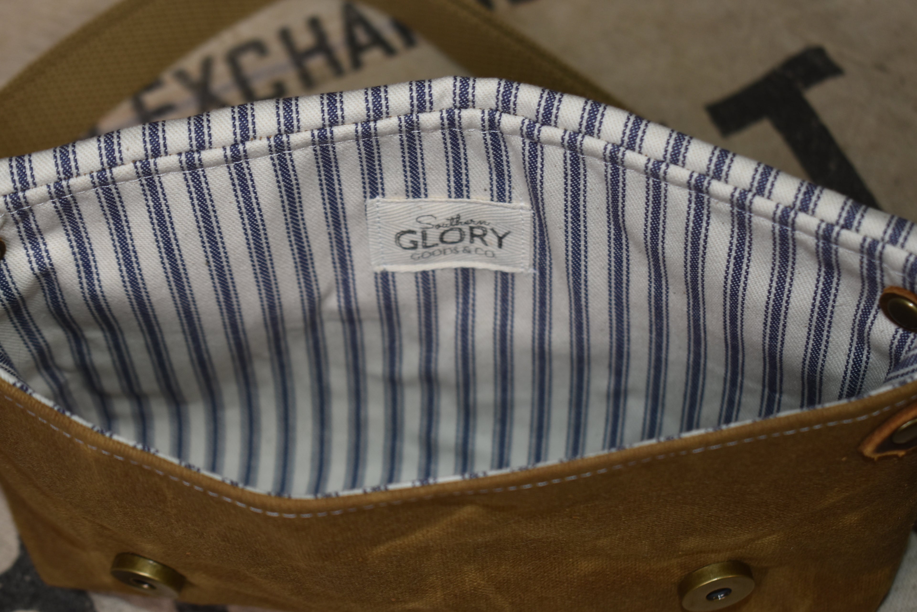 Antique Quilt + Vintage Patch + Waxed Canvas Sling Bag