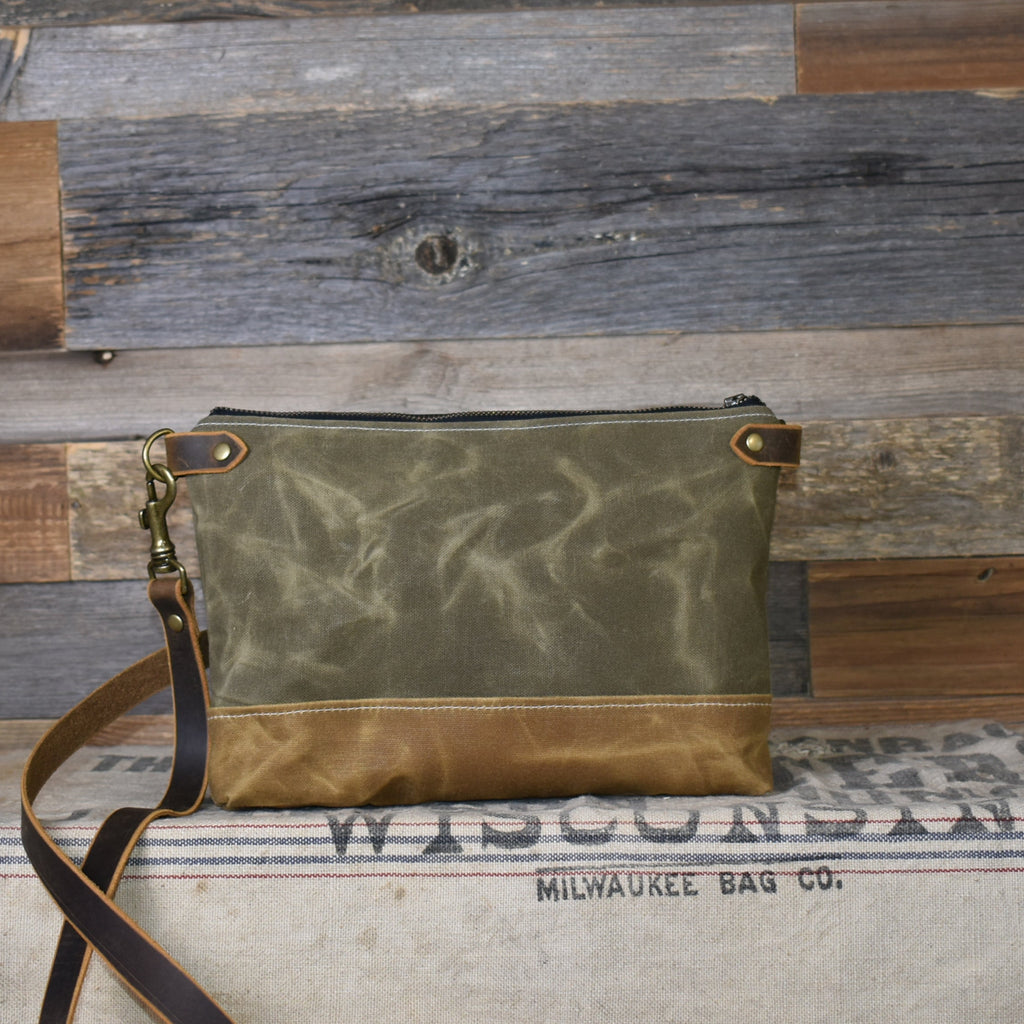 Antique Quilt + Vintage Patch + Waxed Canvas Purse