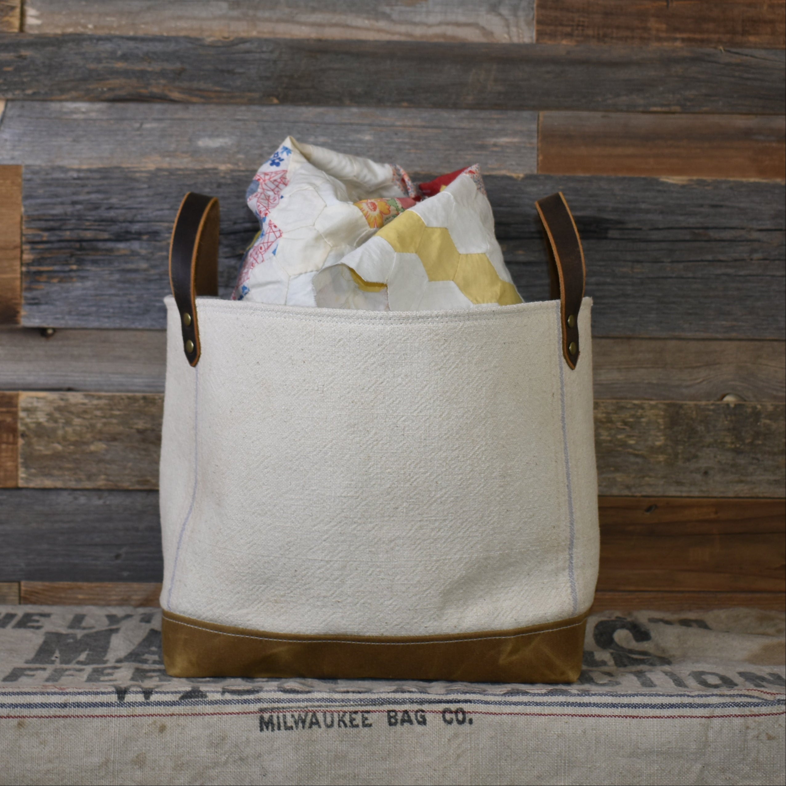 Antique King Midas Flour Mills Basket Tote