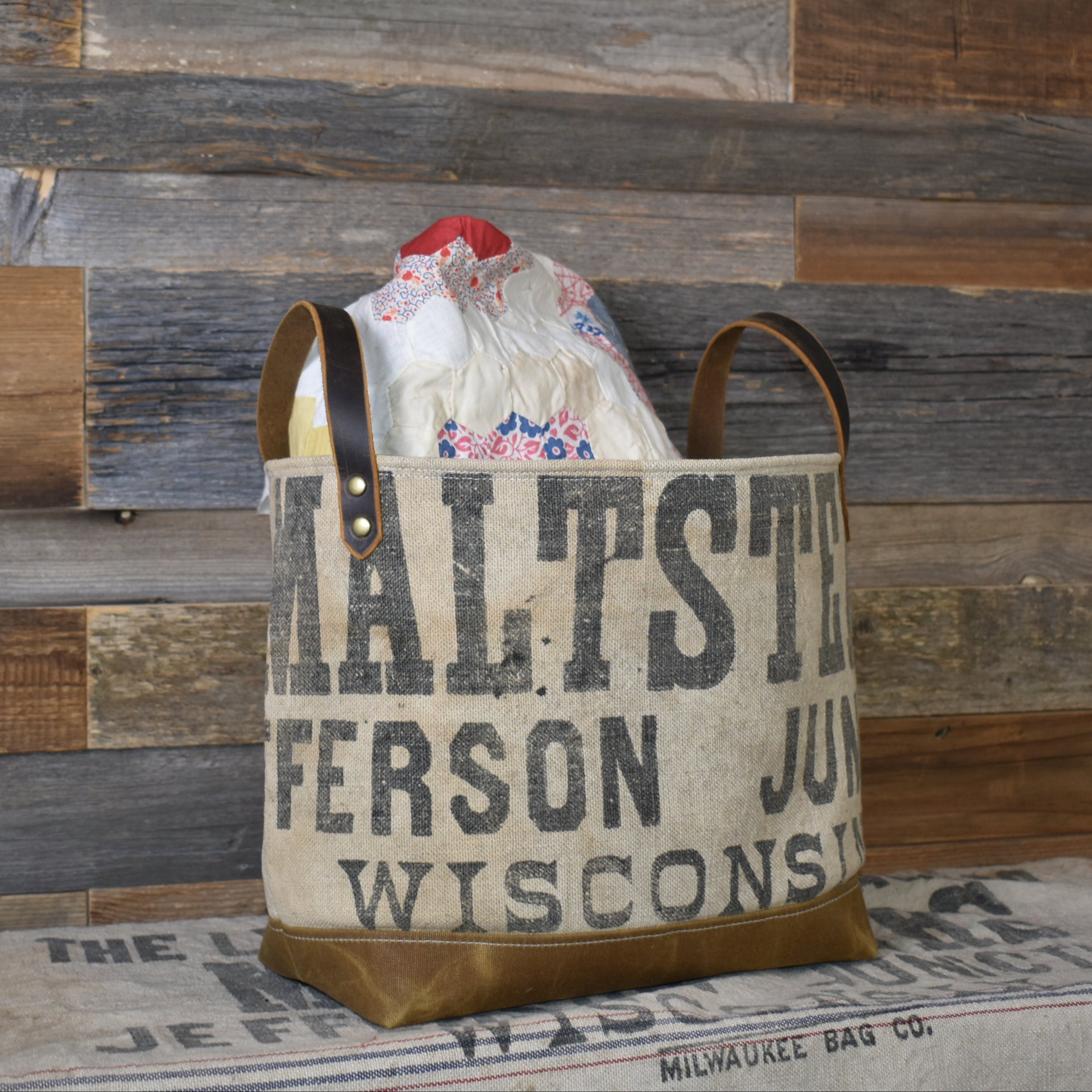 Antique Lytle-Stoppenbach Co. Maltsters Basket Tote