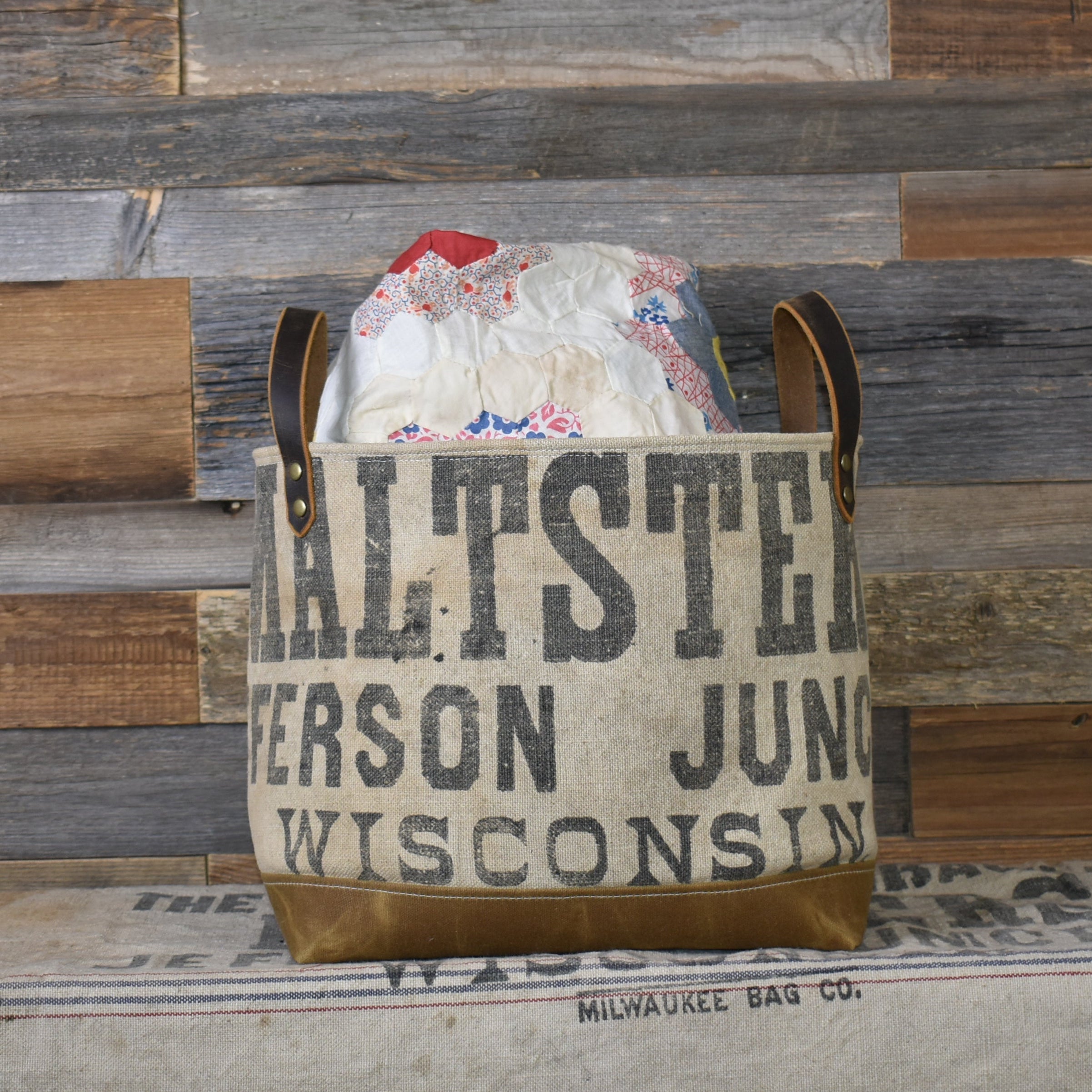 Antique Lytle-Stoppenbach Co. Maltsters Basket Tote