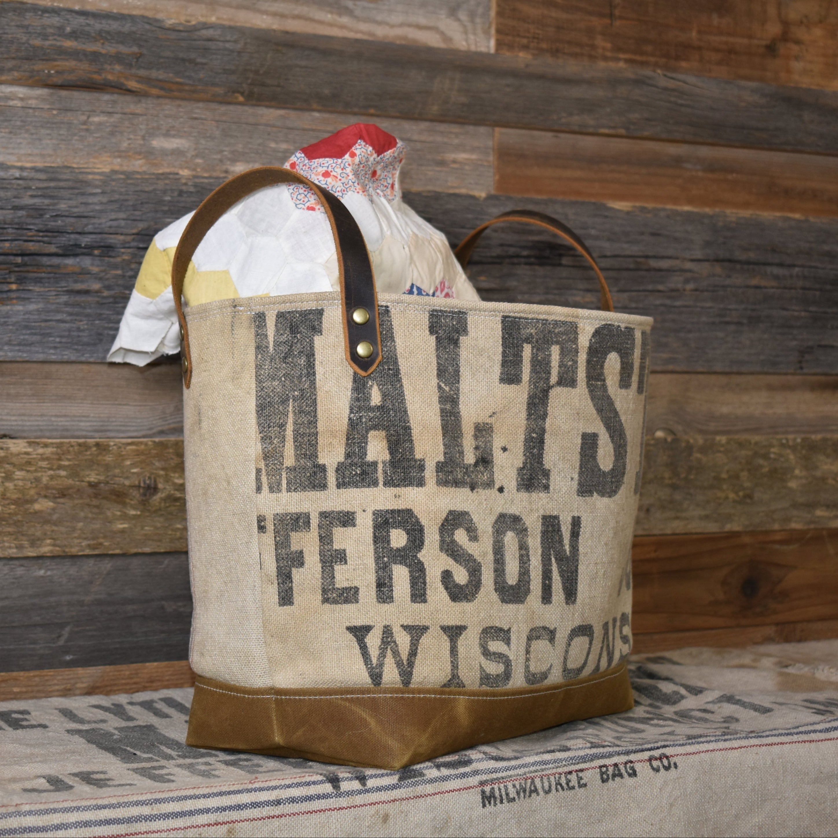 Antique Lytle-Stoppenbach Co. Maltsters Basket Tote