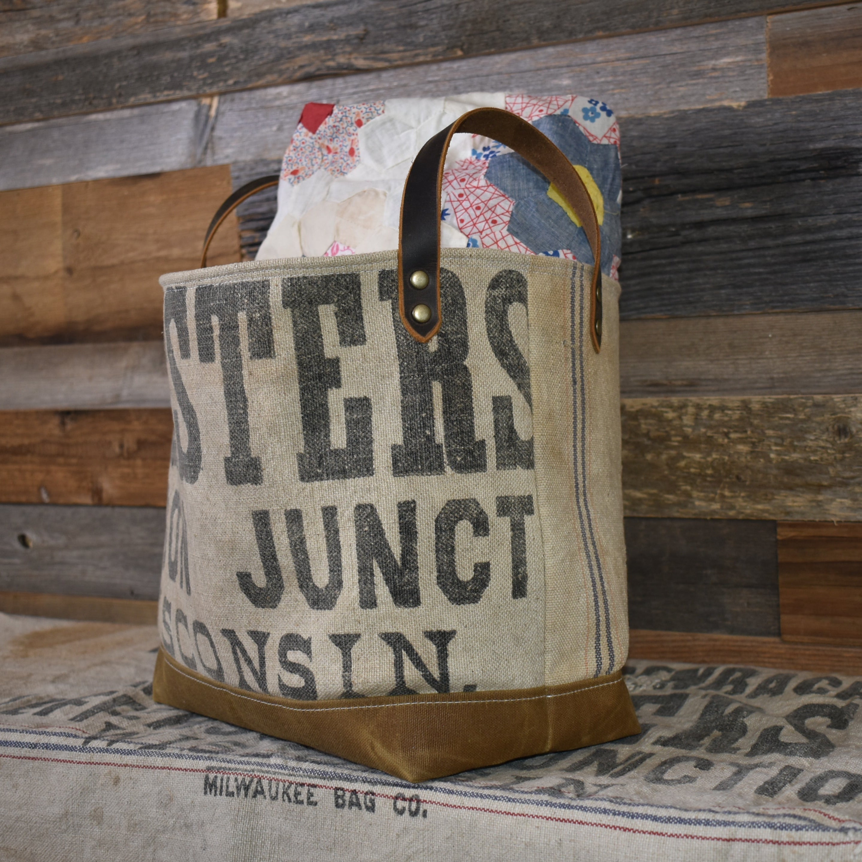 Antique Lytle-Stoppenbach Co. Maltsters Basket Tote