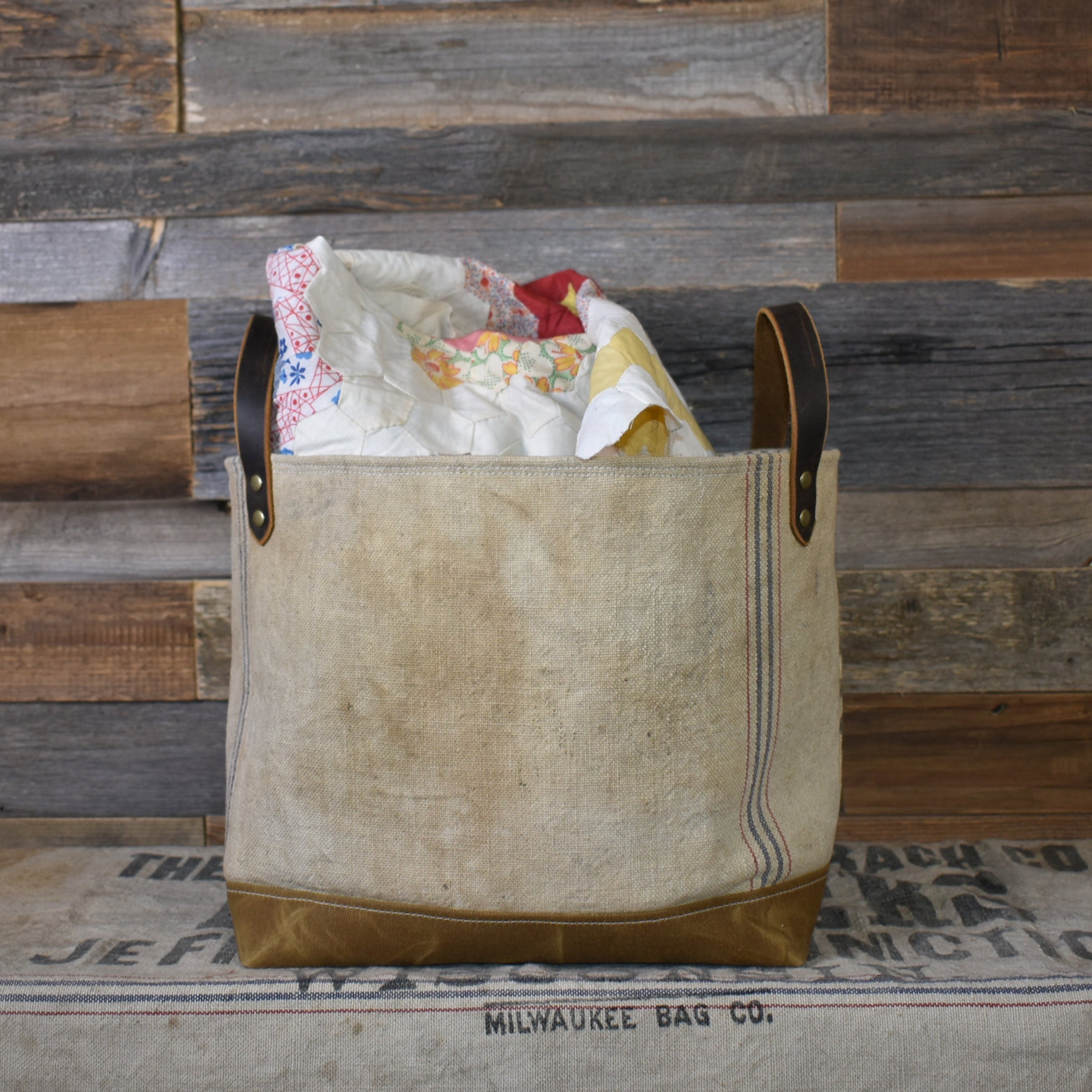 Antique Lytle-Stoppenbach Co. Maltsters Basket Tote