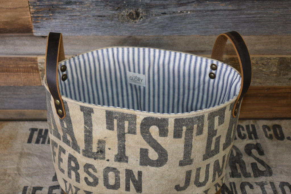Antique Lytle-Stoppenbach Co. Maltsters Basket Tote