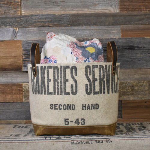 Antique Purity Bakeries Service Basket Tote