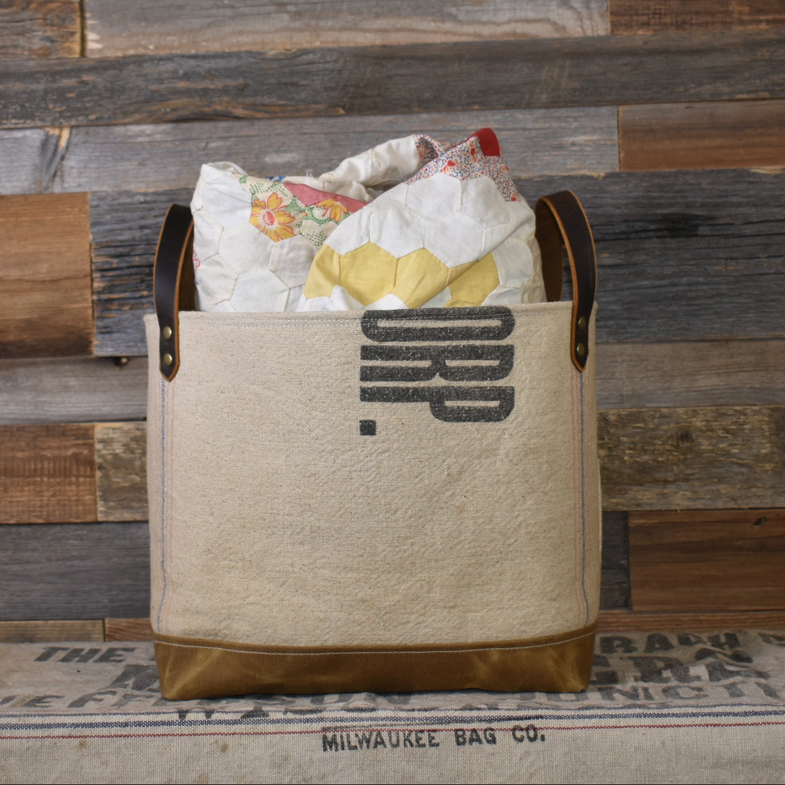 Antique Purity Bakeries Service Basket Tote