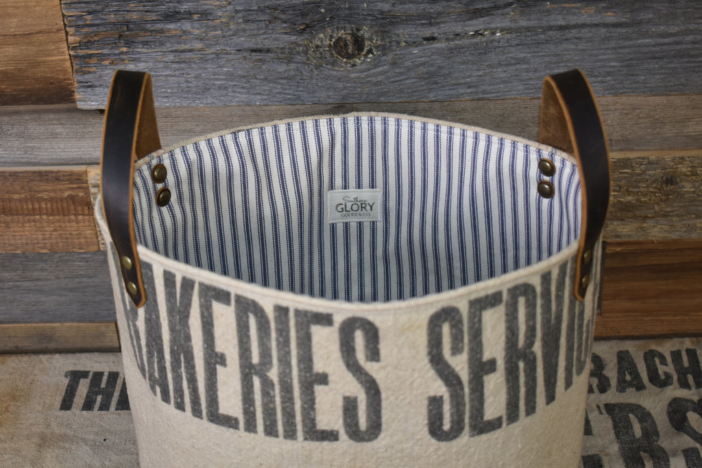 Antique Purity Bakeries Service Basket Tote