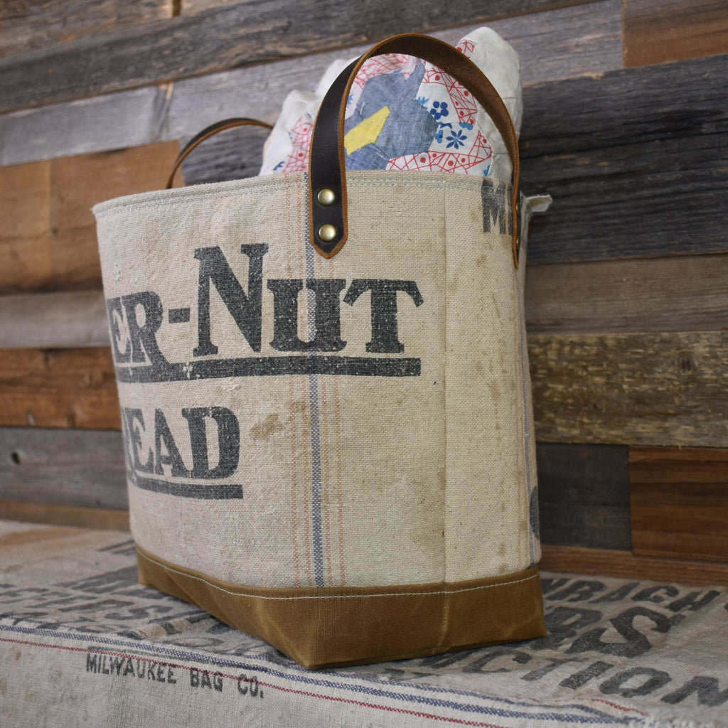 Antique Schulze Butter-Nut Bread Basket Tote