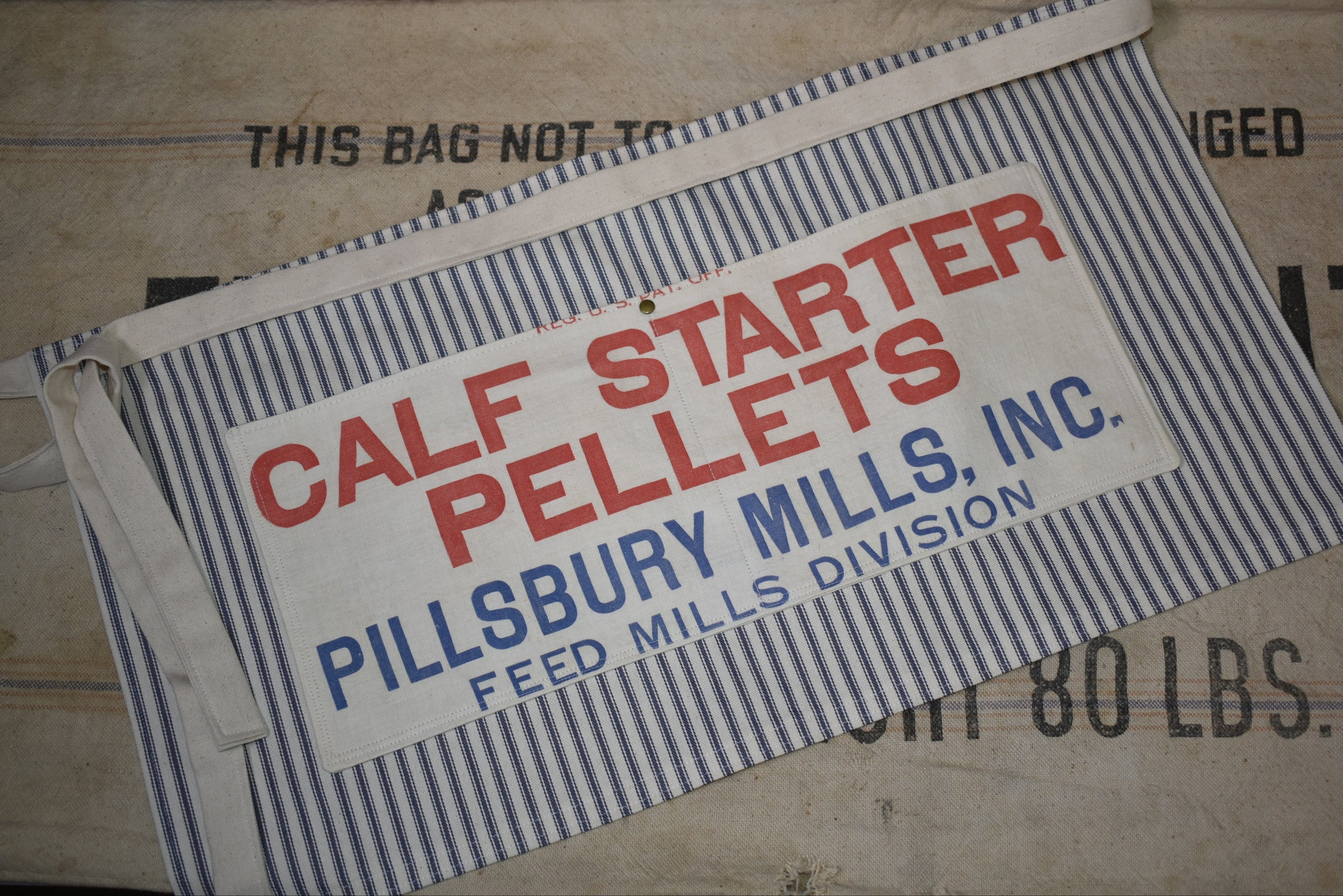 Vintage Pillsbury Calf Starter Farmhouse Apron