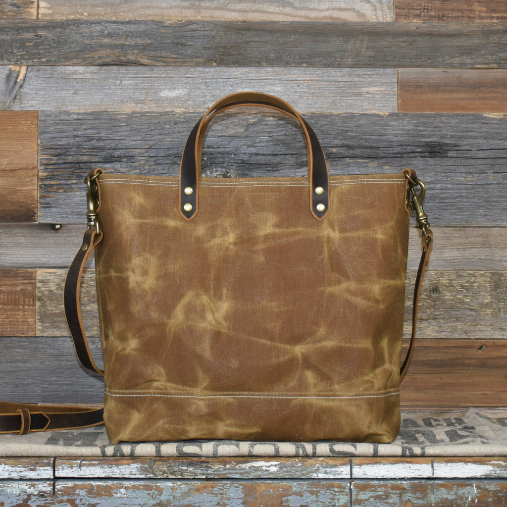 Antique Royal River Seamless Grain Sack + Grandmother's Flower Garden Quilt + Waxed Canvas Tote