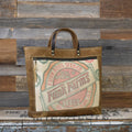 Vintage Funk Farms Seed Sack + Waxed Canvas Tote