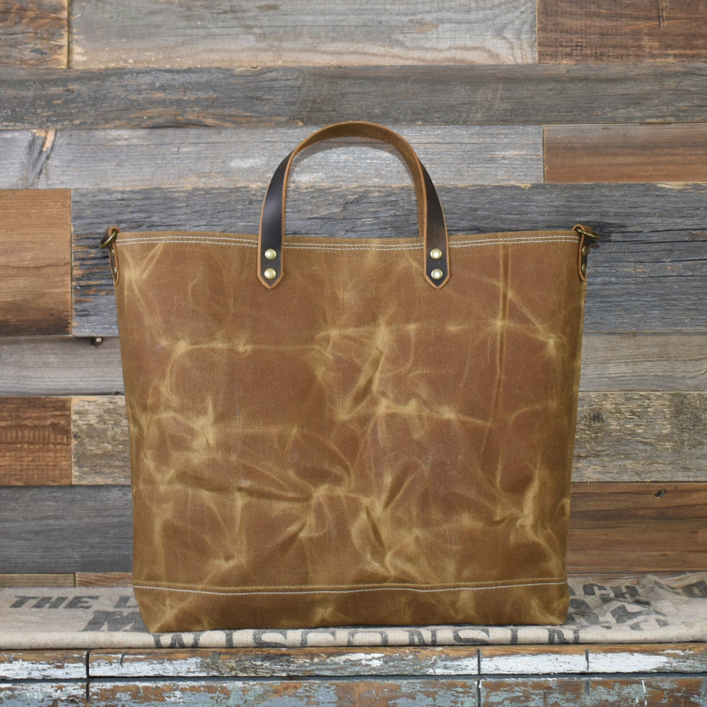 Vintage Funk Farms Seed Sack + Waxed Canvas Tote