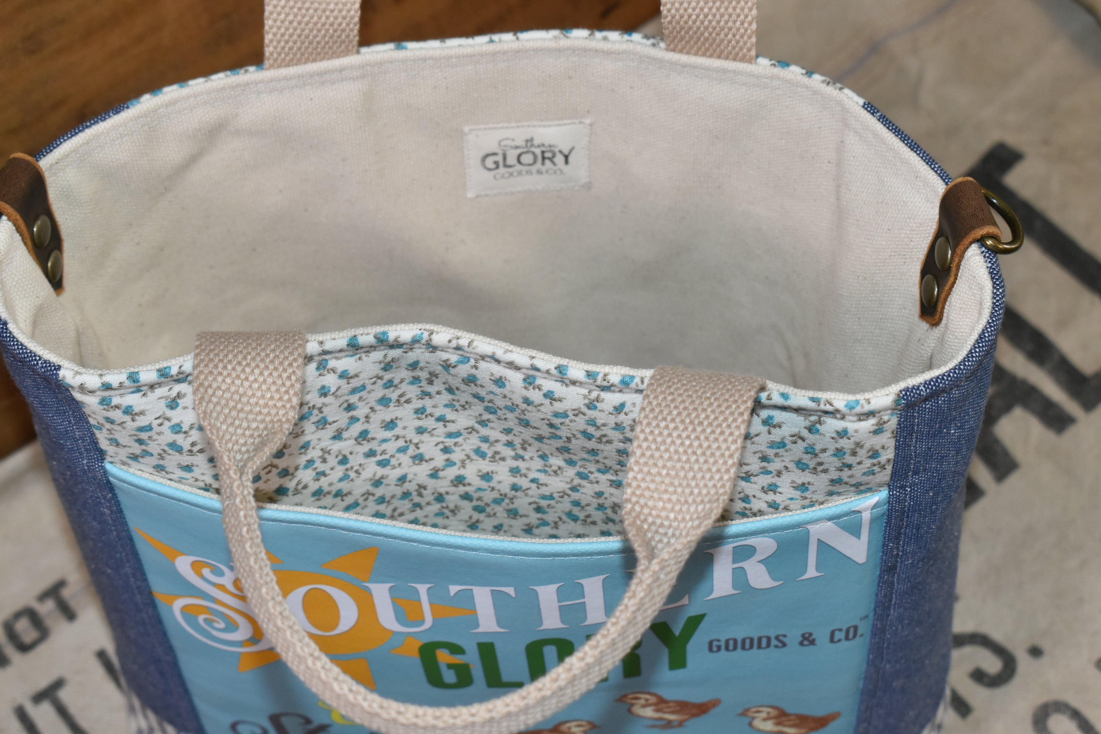 Handmade Vintage Style Chick Starter Tote