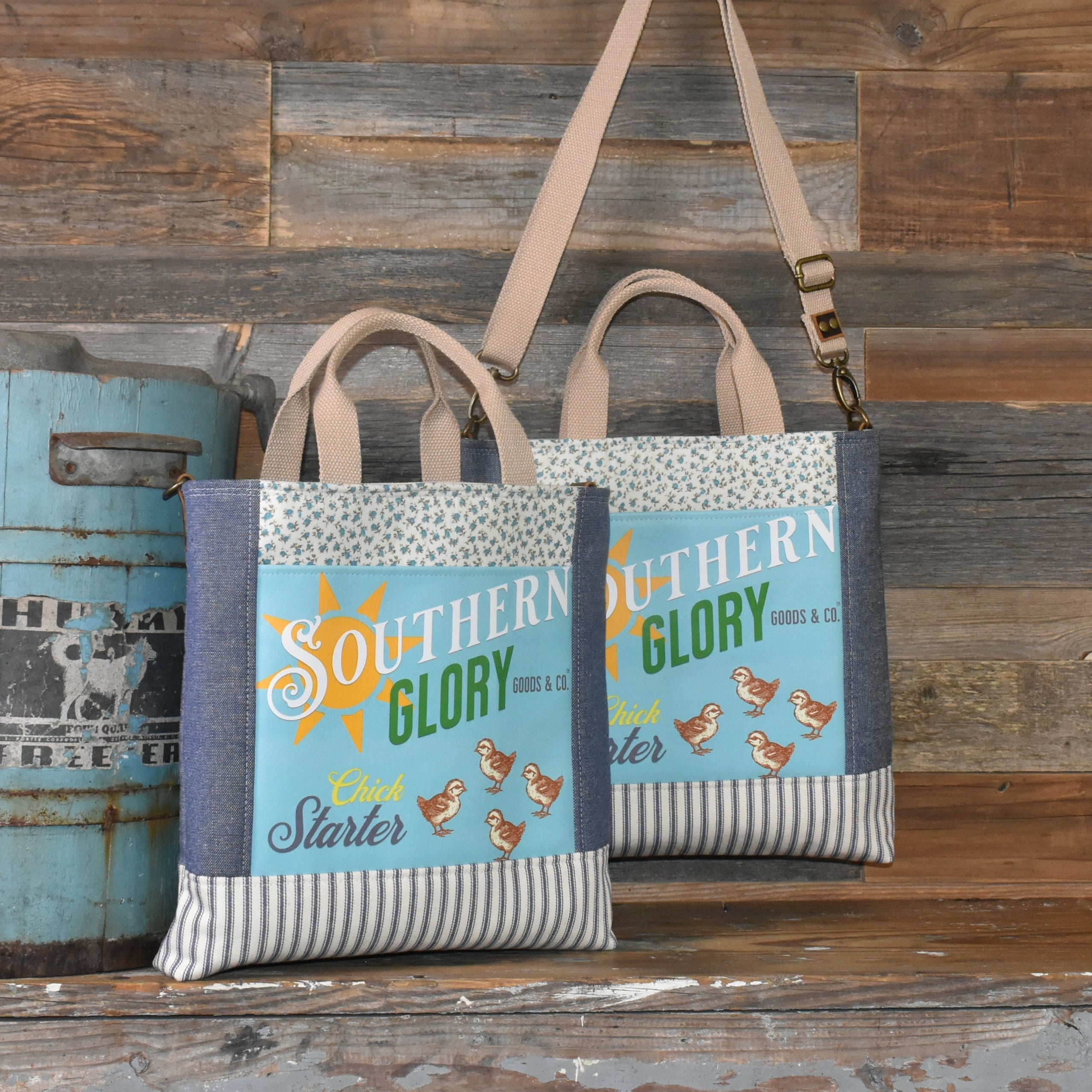 Handmade Vintage Style Chick Starter Tote