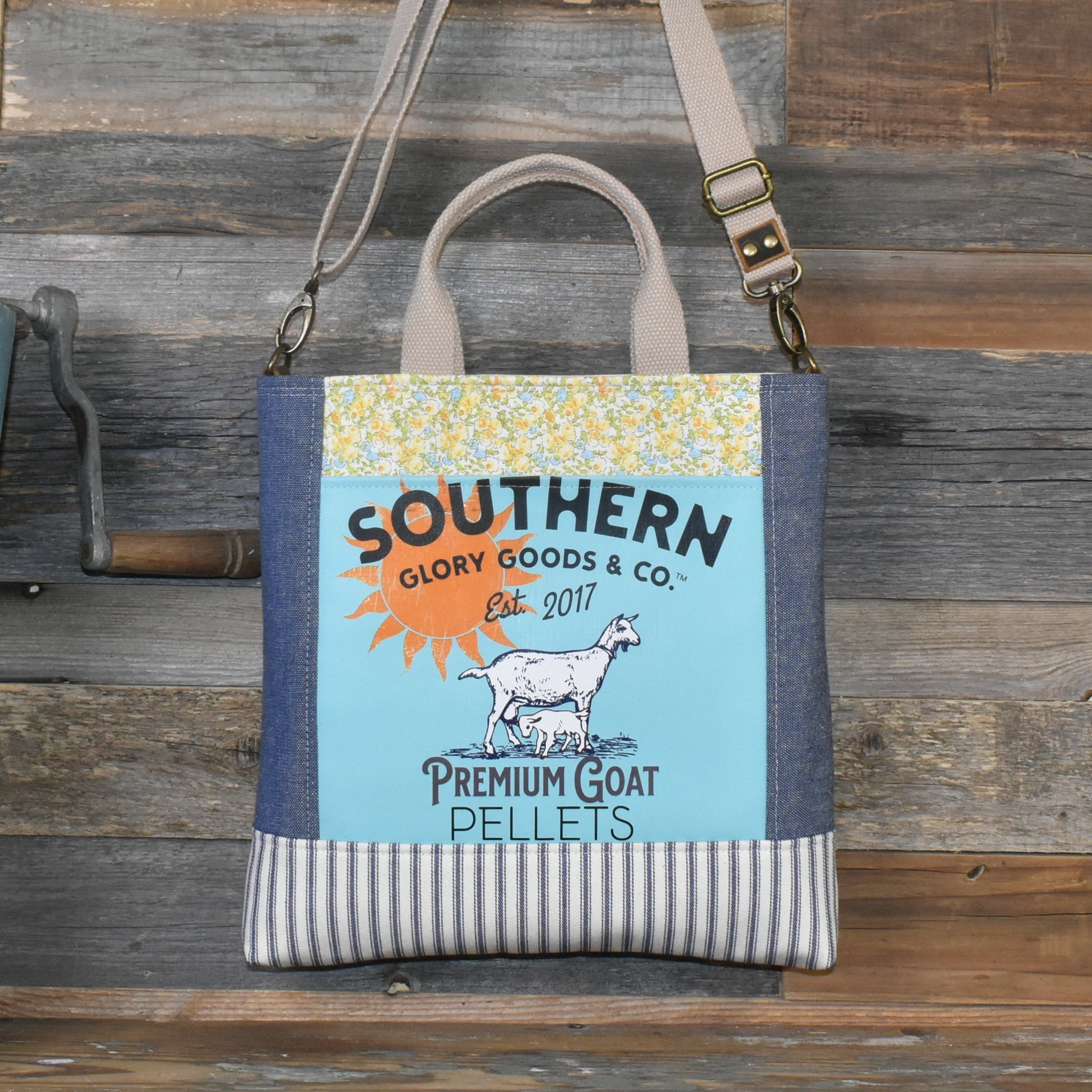 Handmade Vintage Style Goat Pellets Tote