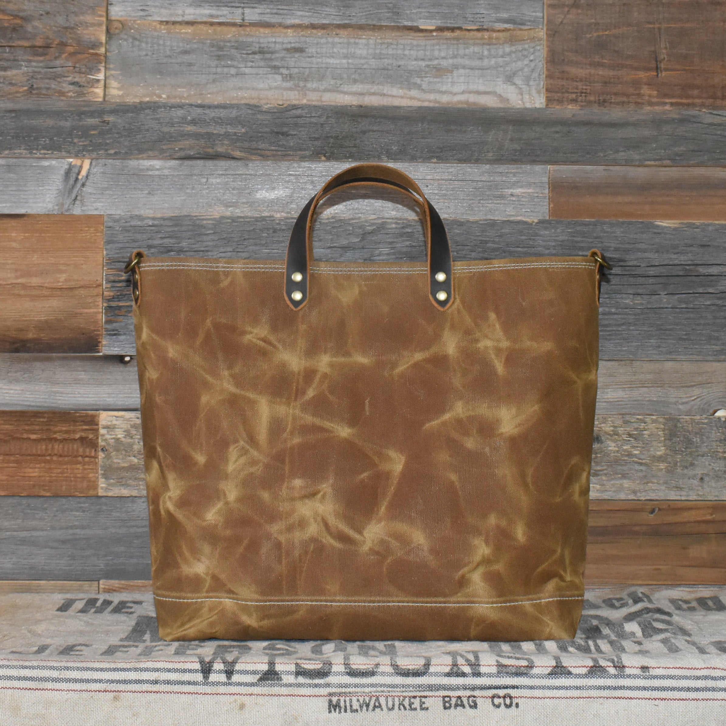 Vintage Purina Calf Feed Sack + Waxed Canvas Tote