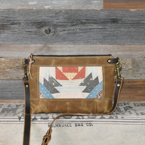 Antique Civil War Era Quilt + Waxed Canvas Purse