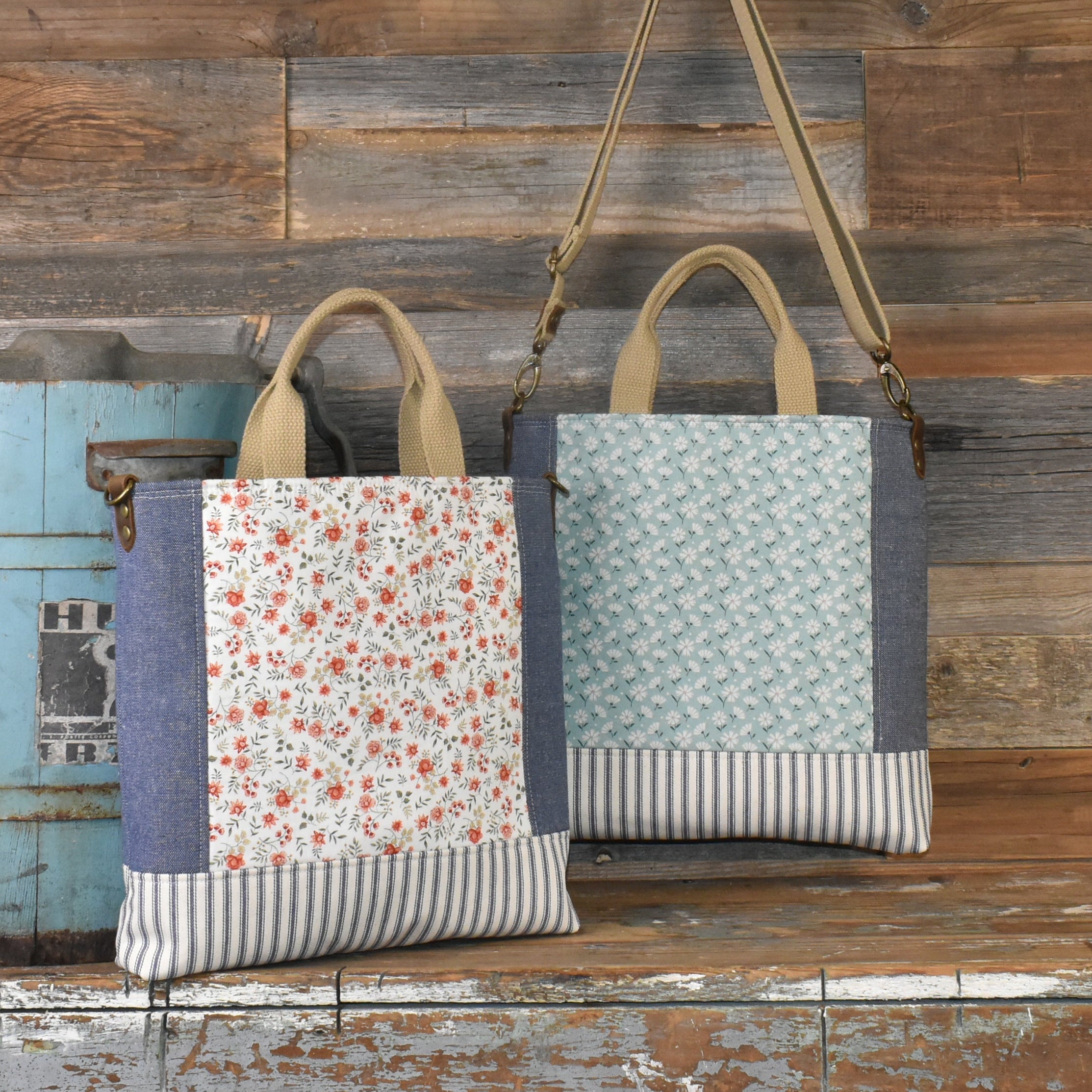Handmade Vintage Style Dairy Tote