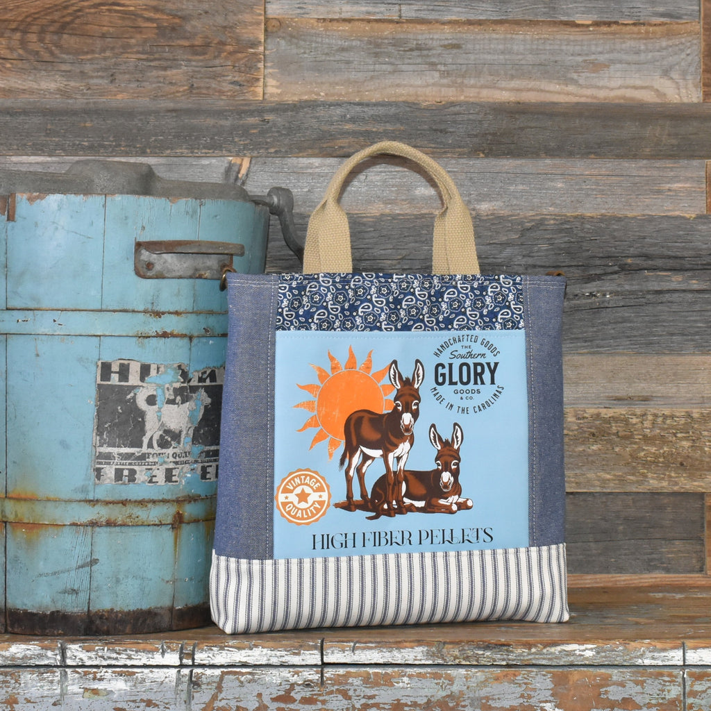 Handmade Vintage Style Donkey Feed Tote