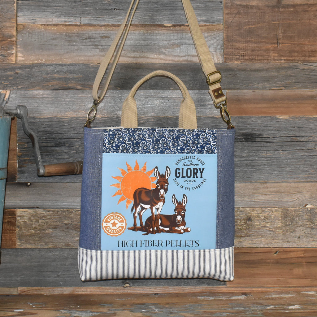 Handmade Vintage Style Donkey Feed Tote