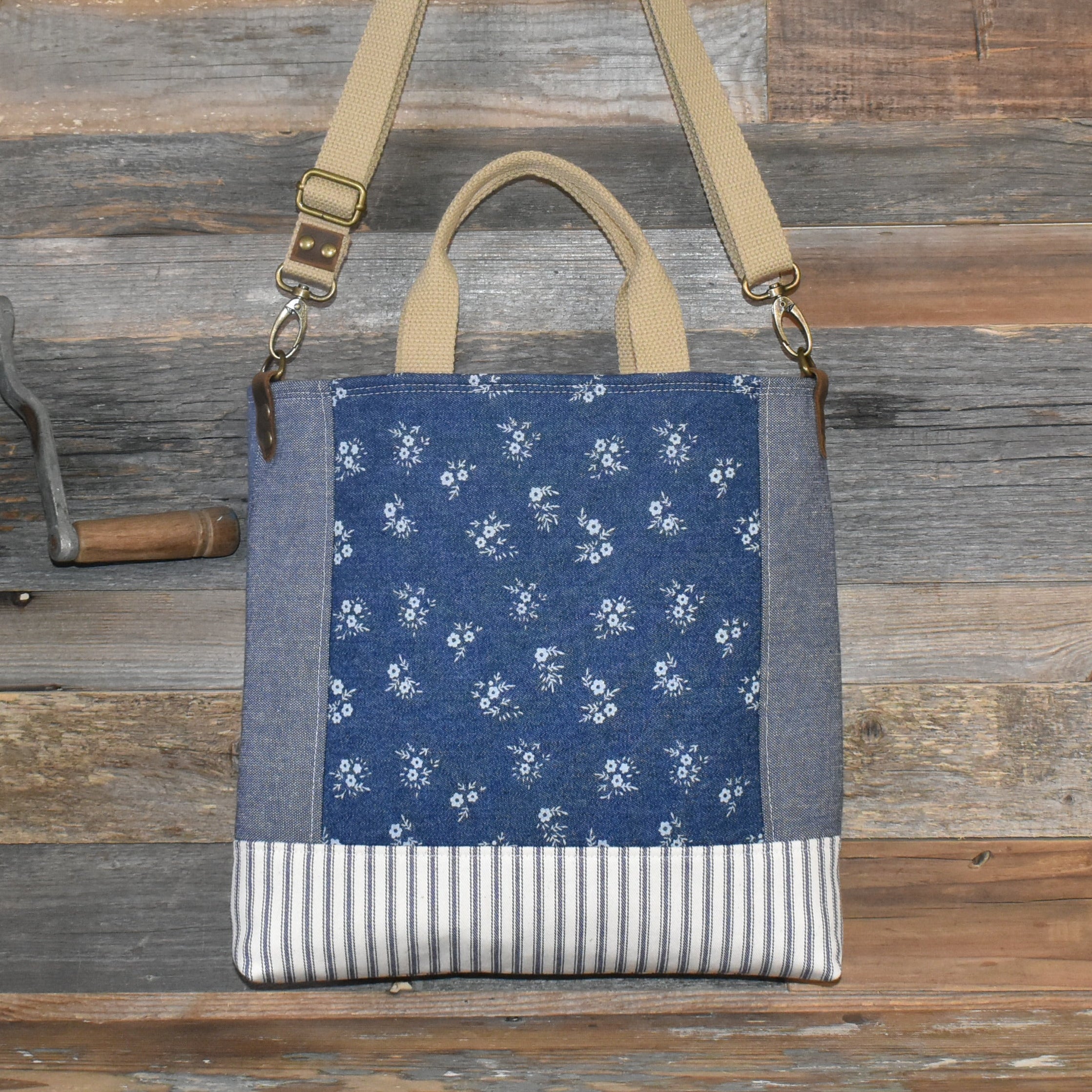 Handmade Vintage Style Cowgirl + Calf Tote