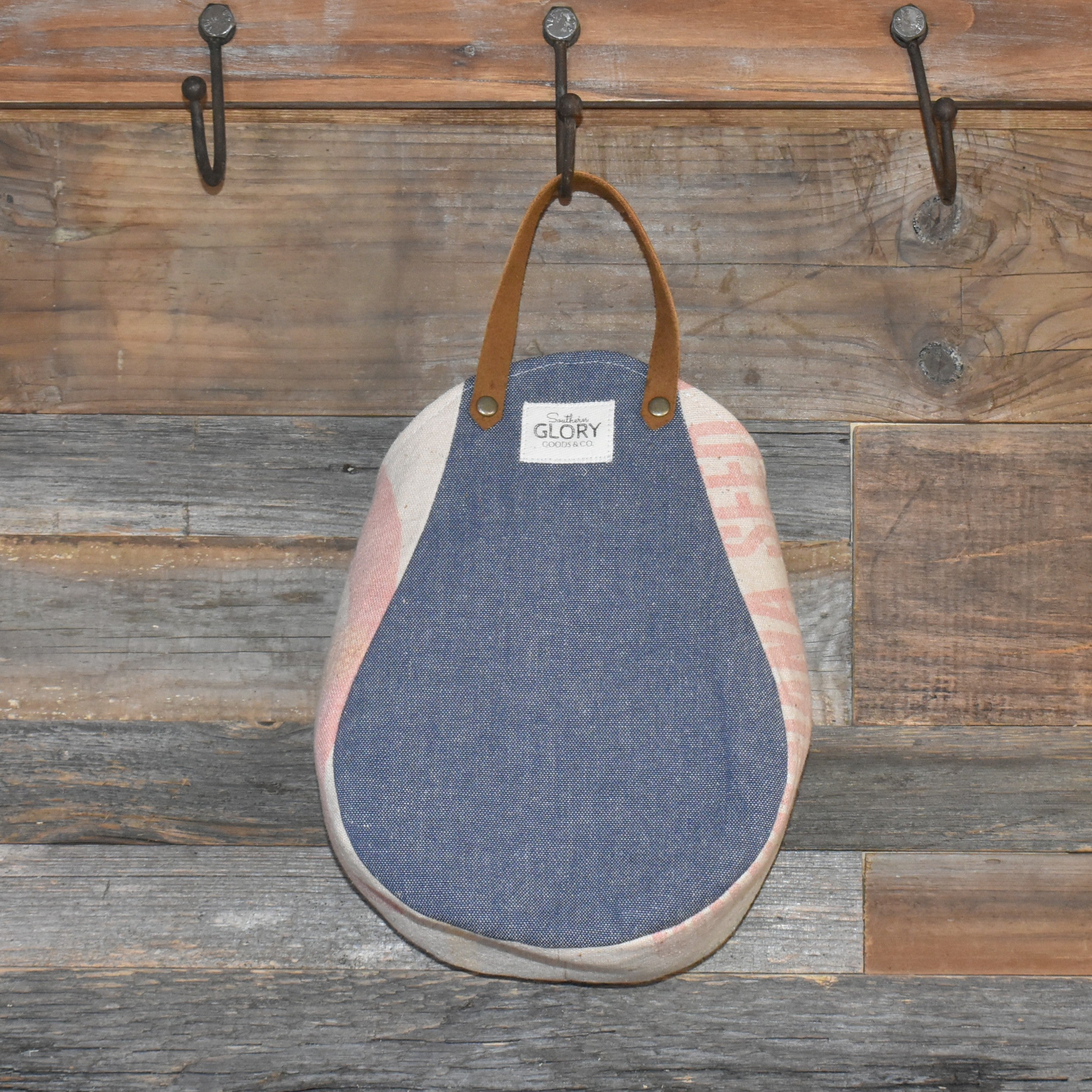 Vintage Funk's G Hybrid Corn Seed Sack Peg Basket