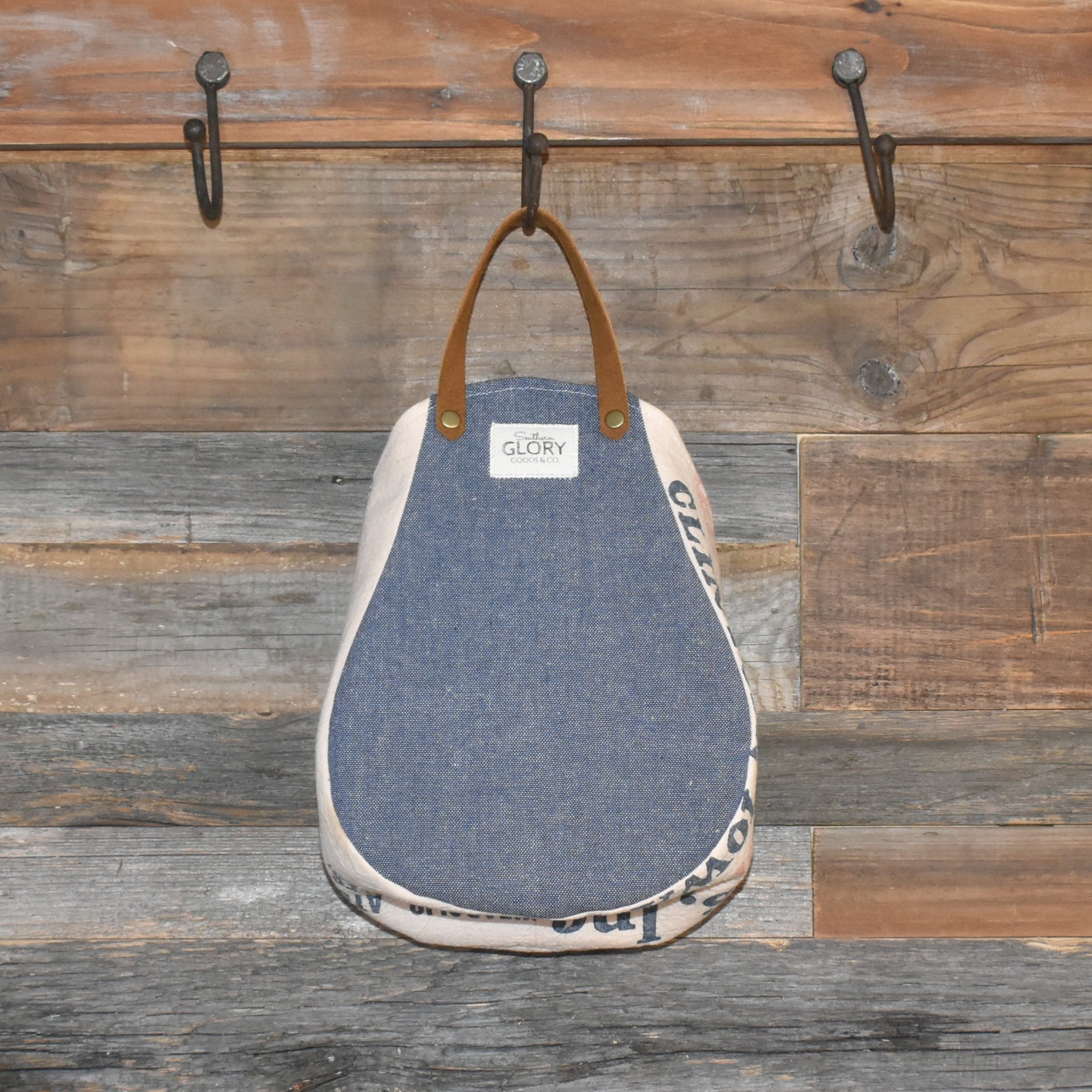 Vintage Pillsbury Feed Sack Peg Basket