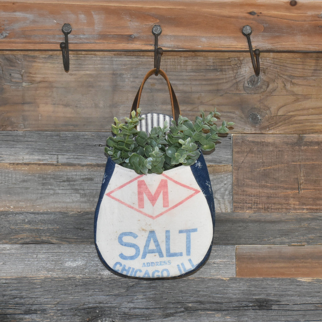 Antique Morton Salt Sack Peg Basket