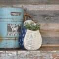 Vintage Farm Bureau Seed Sack Peg Basket