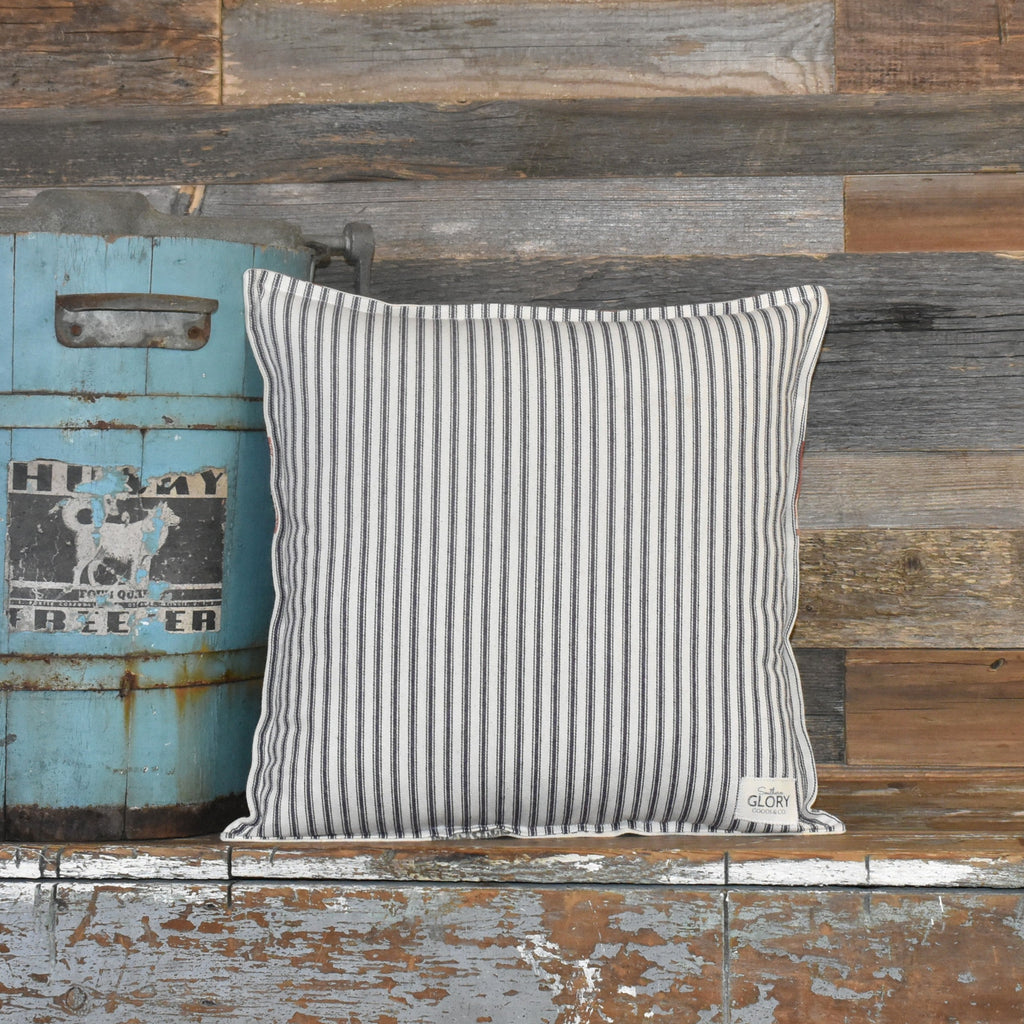 Vintage Park & Pollard Steven's Dairy Feed Sack Pillow