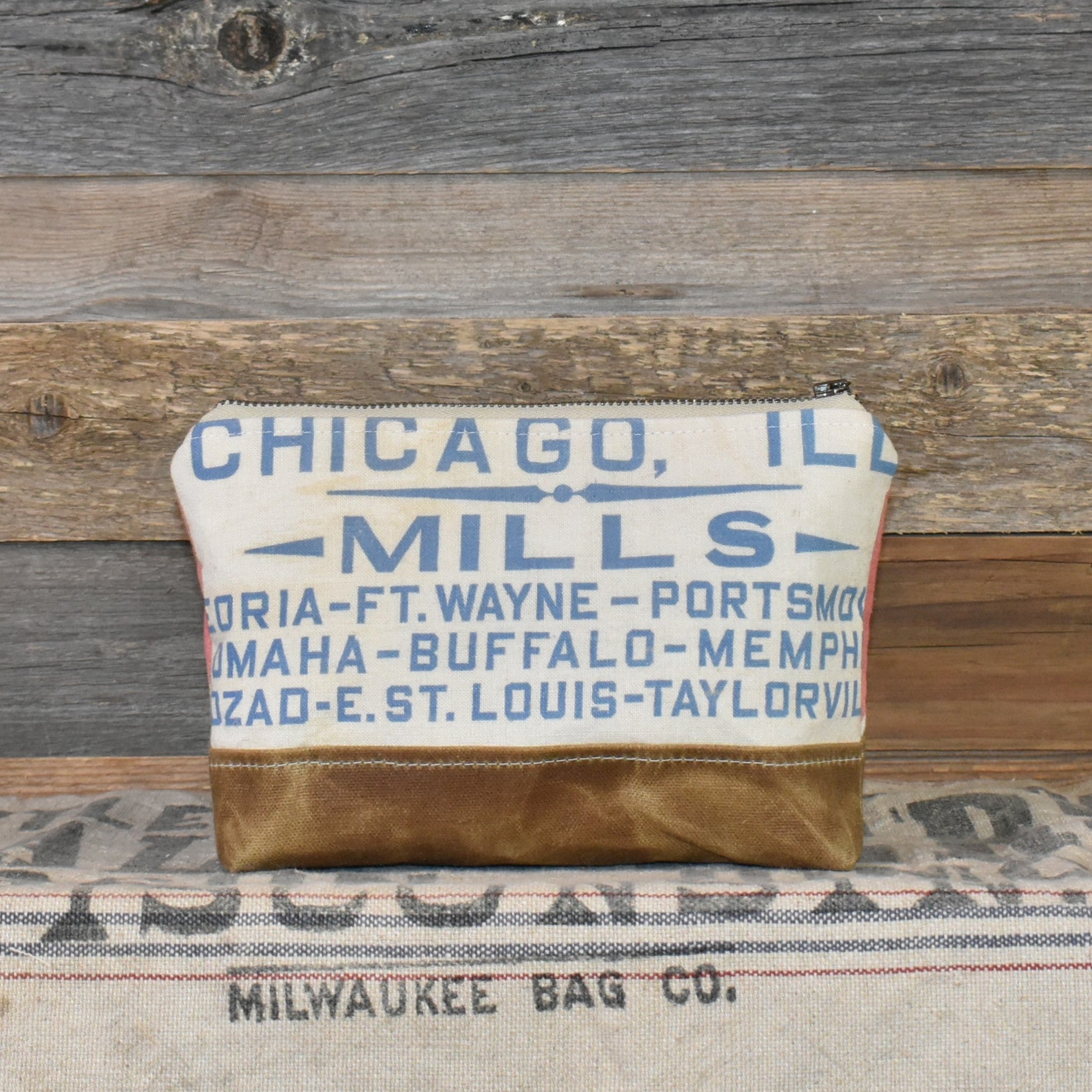 Vintage Wayne Feed Sack Stash Pouch