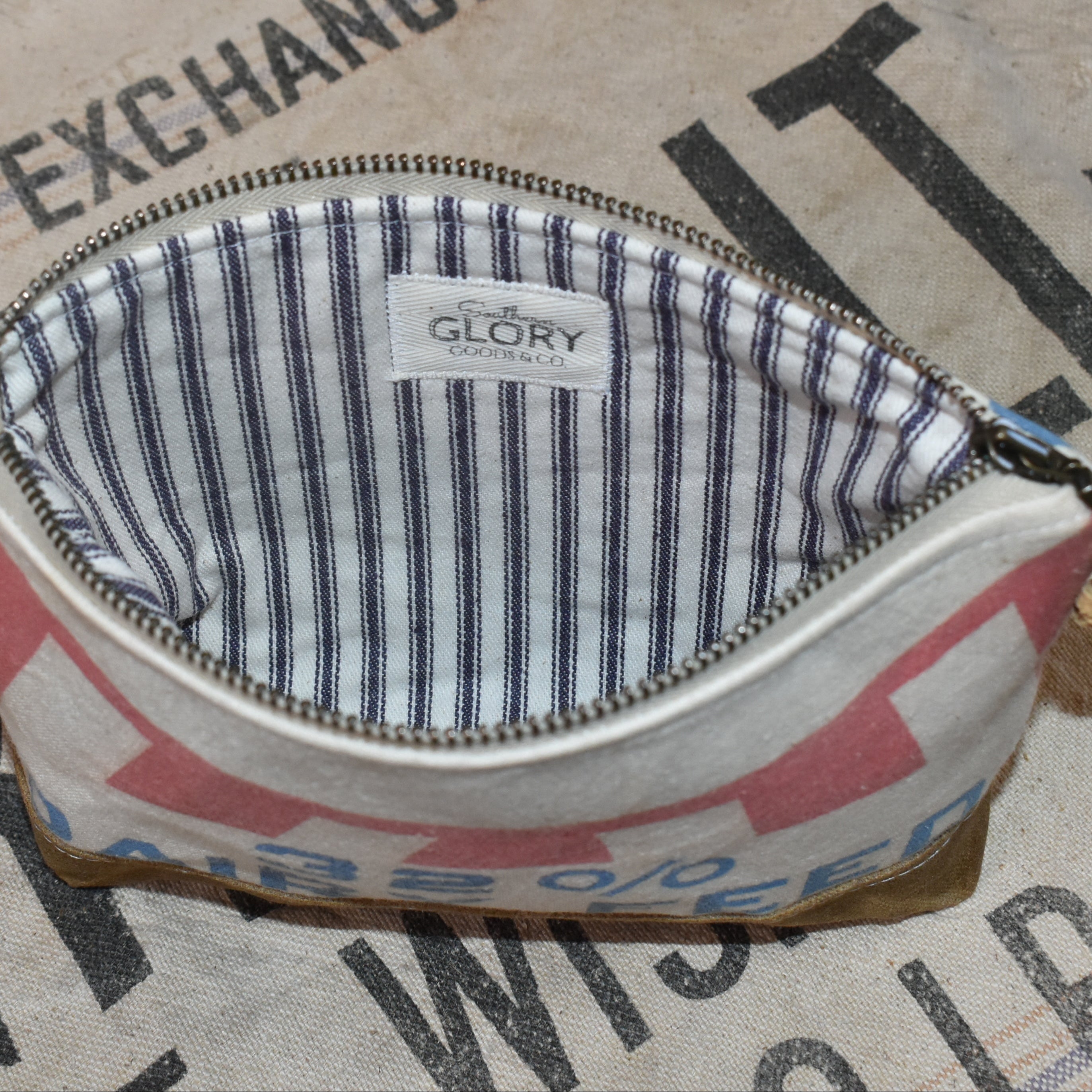 Vintage Wayne Feed Sack Stash Pouch