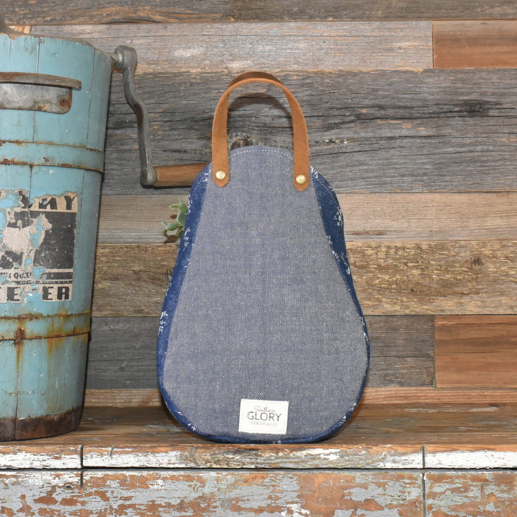 Vintage Indiana Seed Sack Wall Pocket Basket