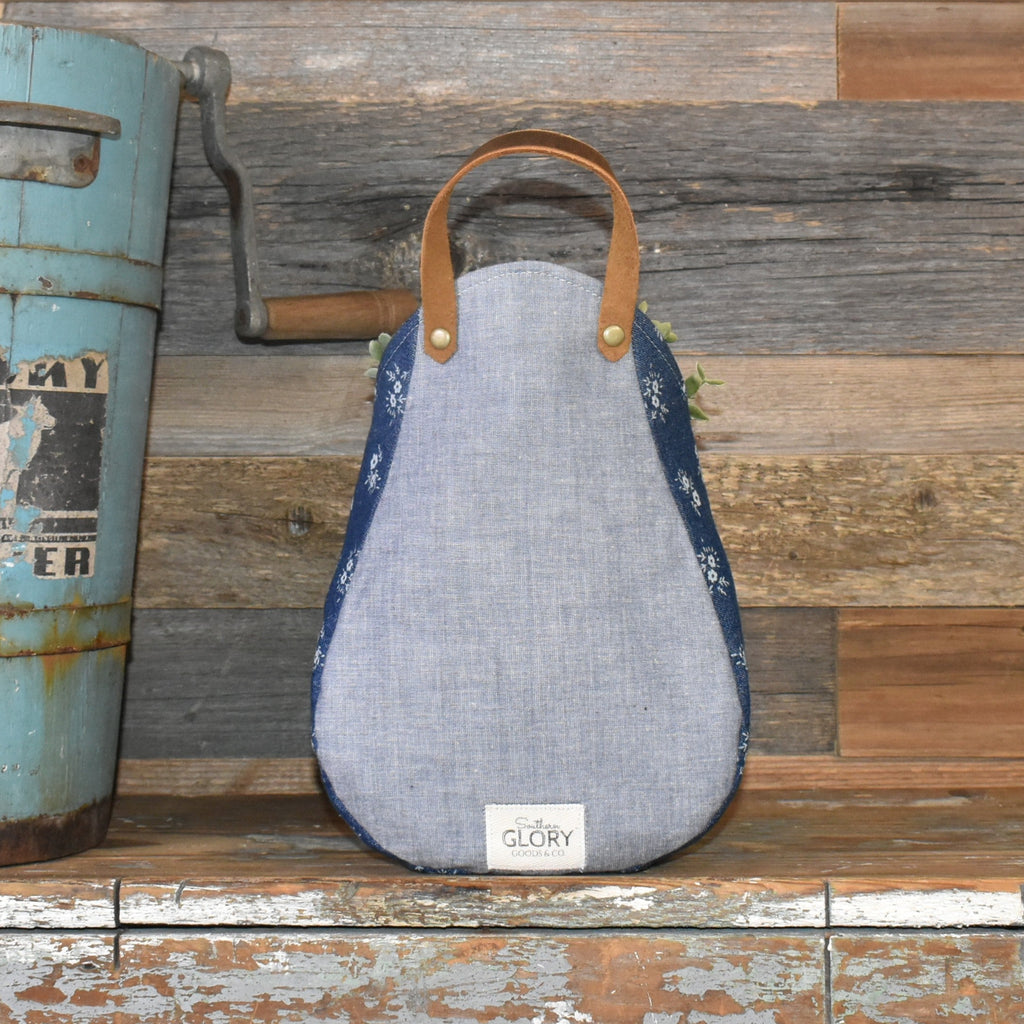 Vintage C and H Sugar Sack Wall Pocket Basket